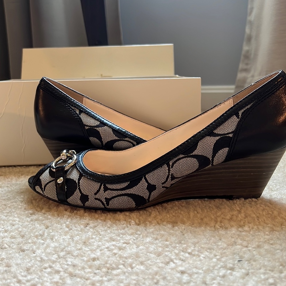 Coach signature black slides